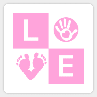 Baby girl baby hand and foot Sticker